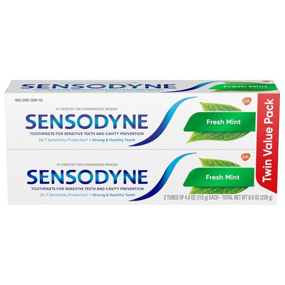 Fresh Mint Sensitive Toothpaste, ADA Accepted Toothpaste for Cavity Prevention a - Picture 1 of 14
